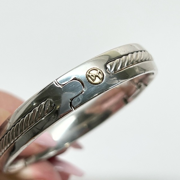David Yurman Cable Inlay Bracelet .925/18K - Picture 8 of 8